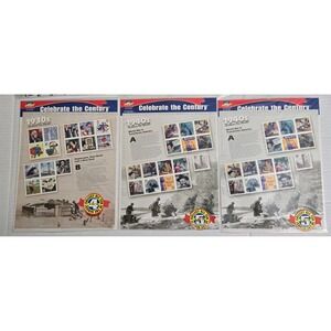 Vintage USPS Celebrate the Century Stamp Sheet Lot 1930s‎ 1940s Sealed Mint